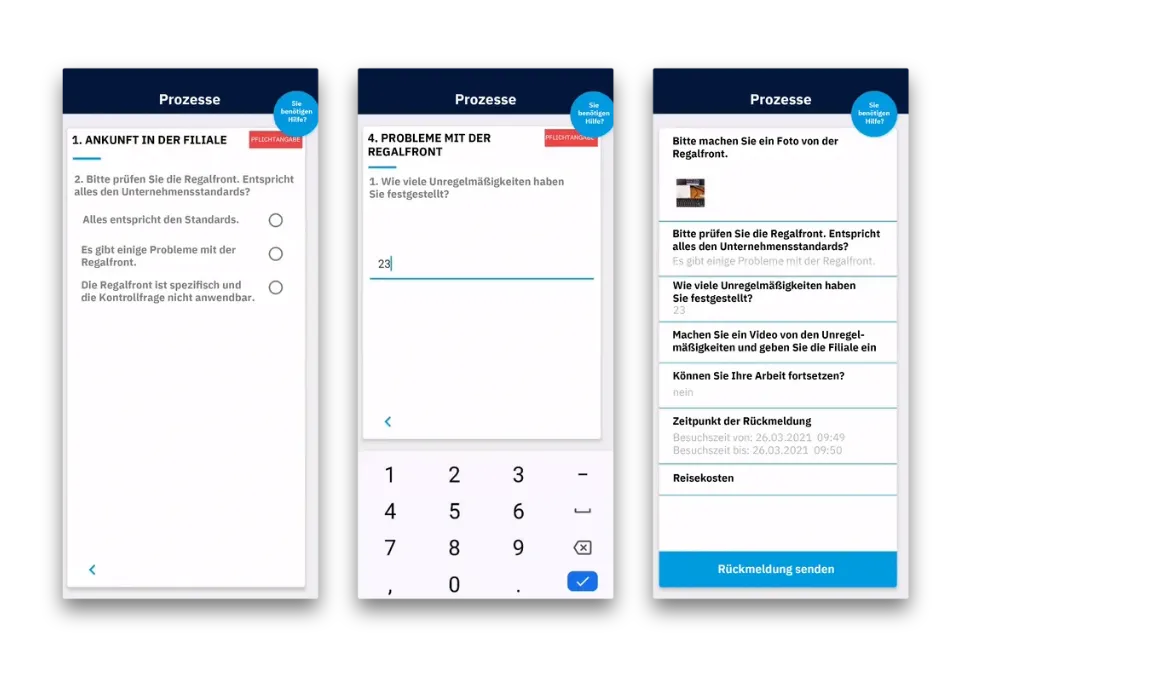 Celero Cloud GmbH – Mobile Ansicht der Software