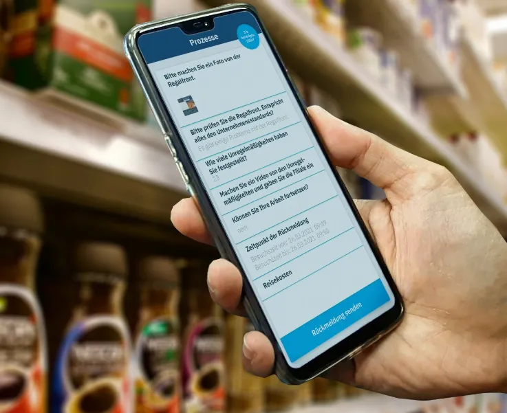 Celero Cloud GmbH- view of software on mobile screen