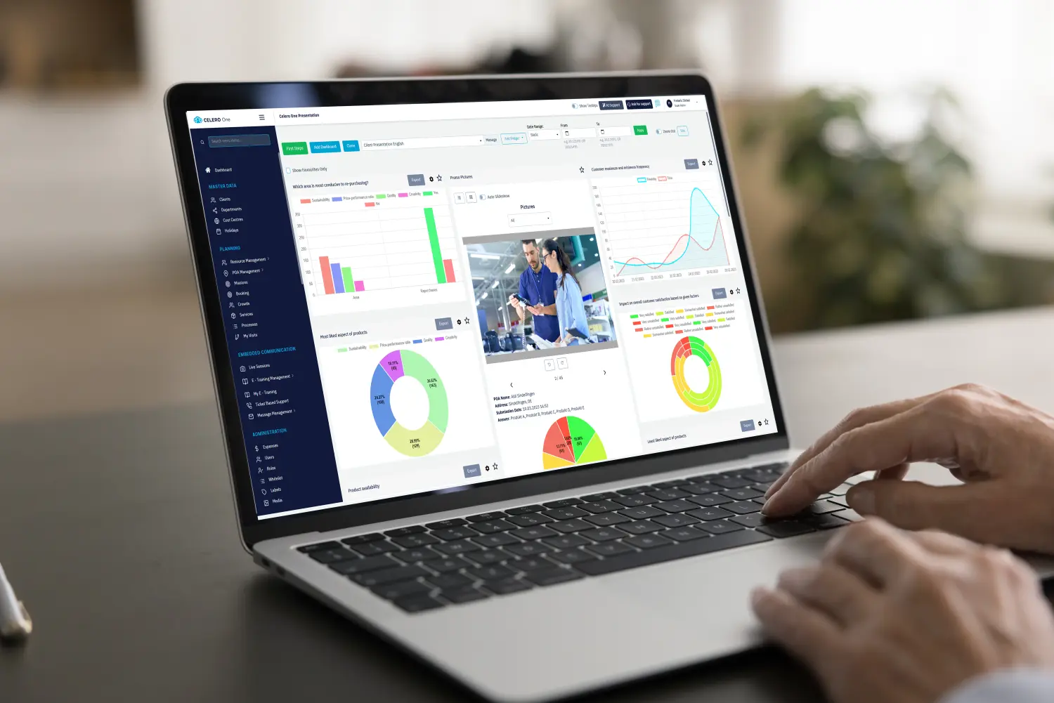 Celero Cloud GmbH – Desktopansicht auf Laptop